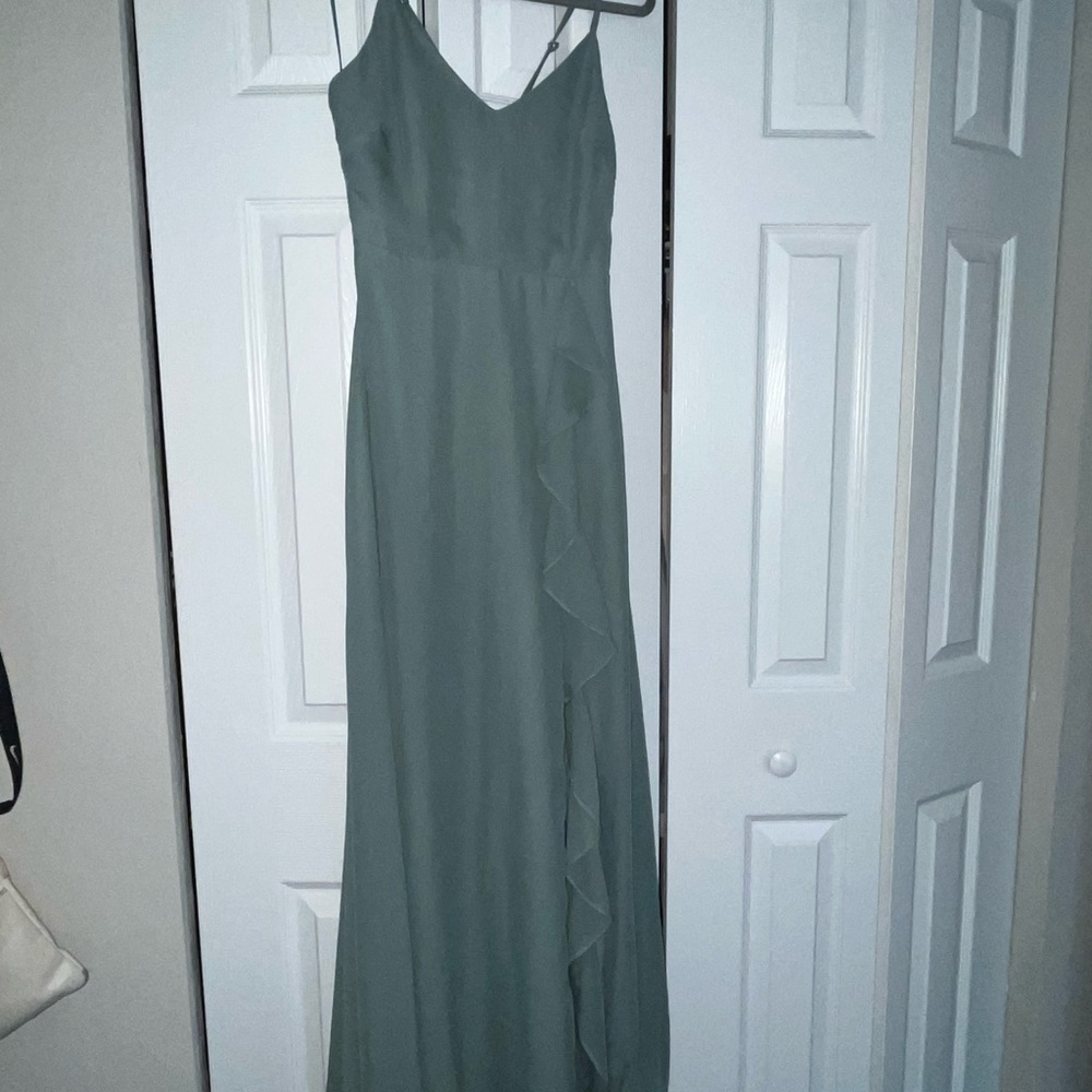 Birdy Grey Green Spaghetti Strap Maxi Dress